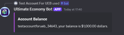 Check Balance Command